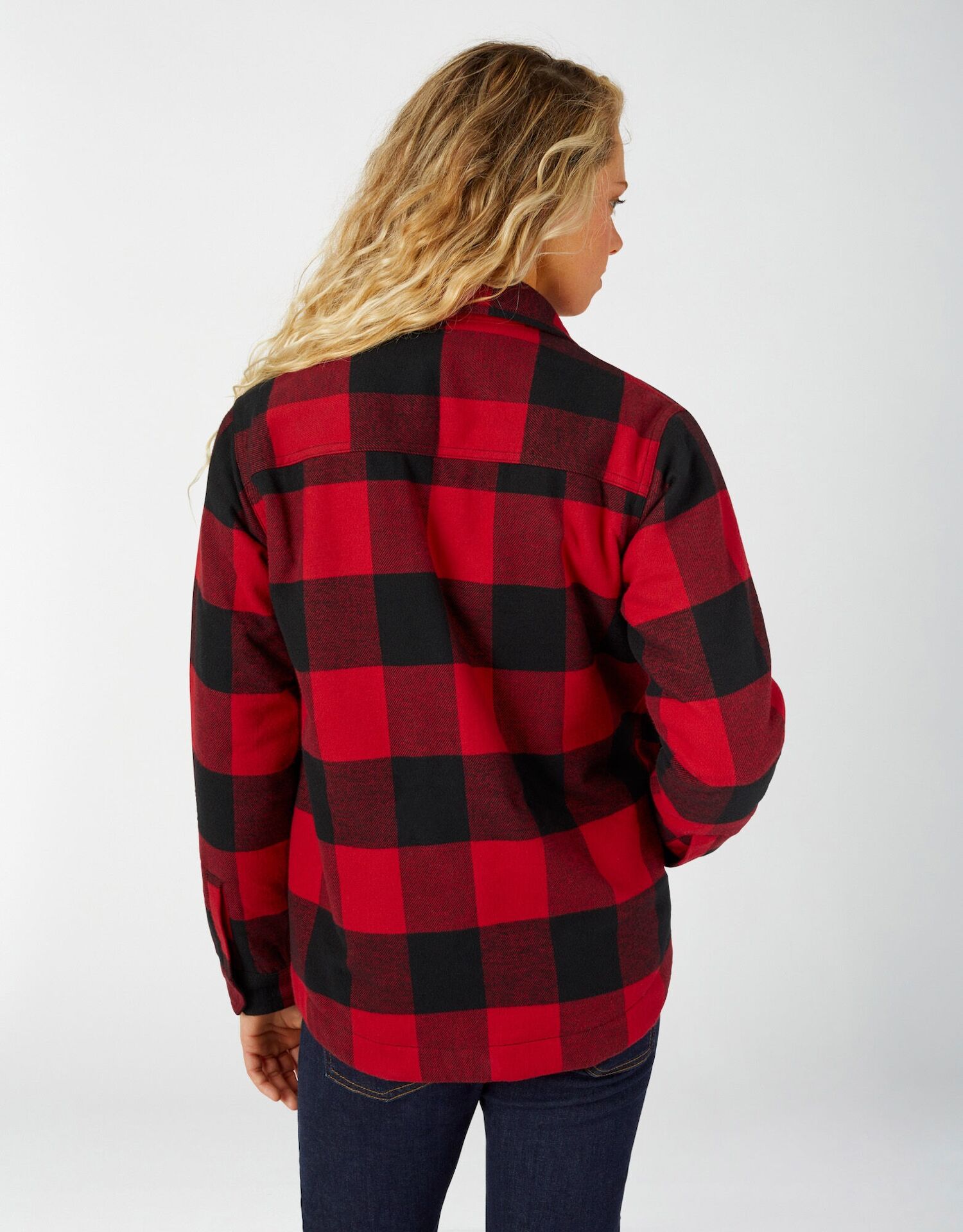 Dickies Women's Sherpa Lined Flannel Chore Coat