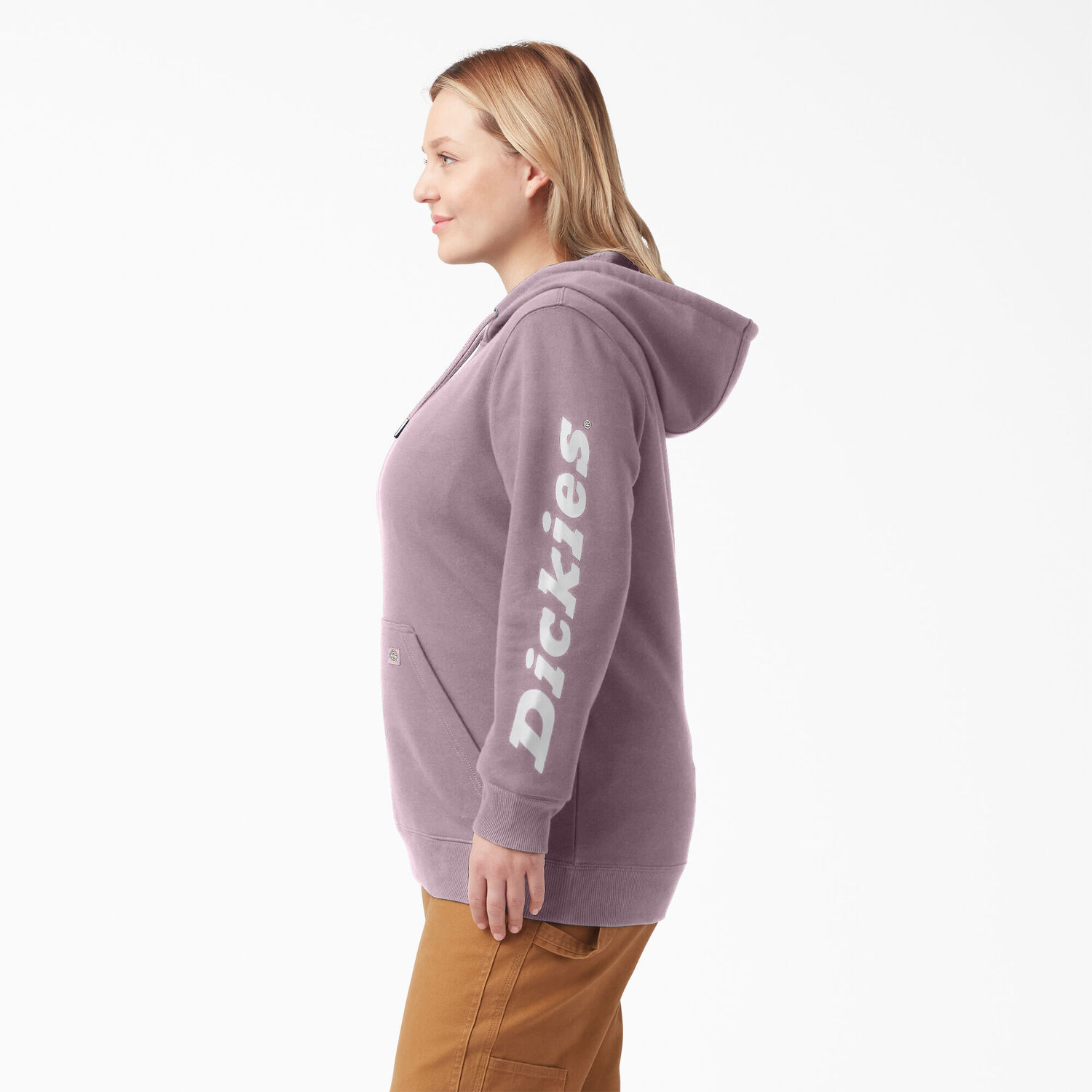 Dickies Women's Plus Water Repellent Sleeve Logo Hoodie