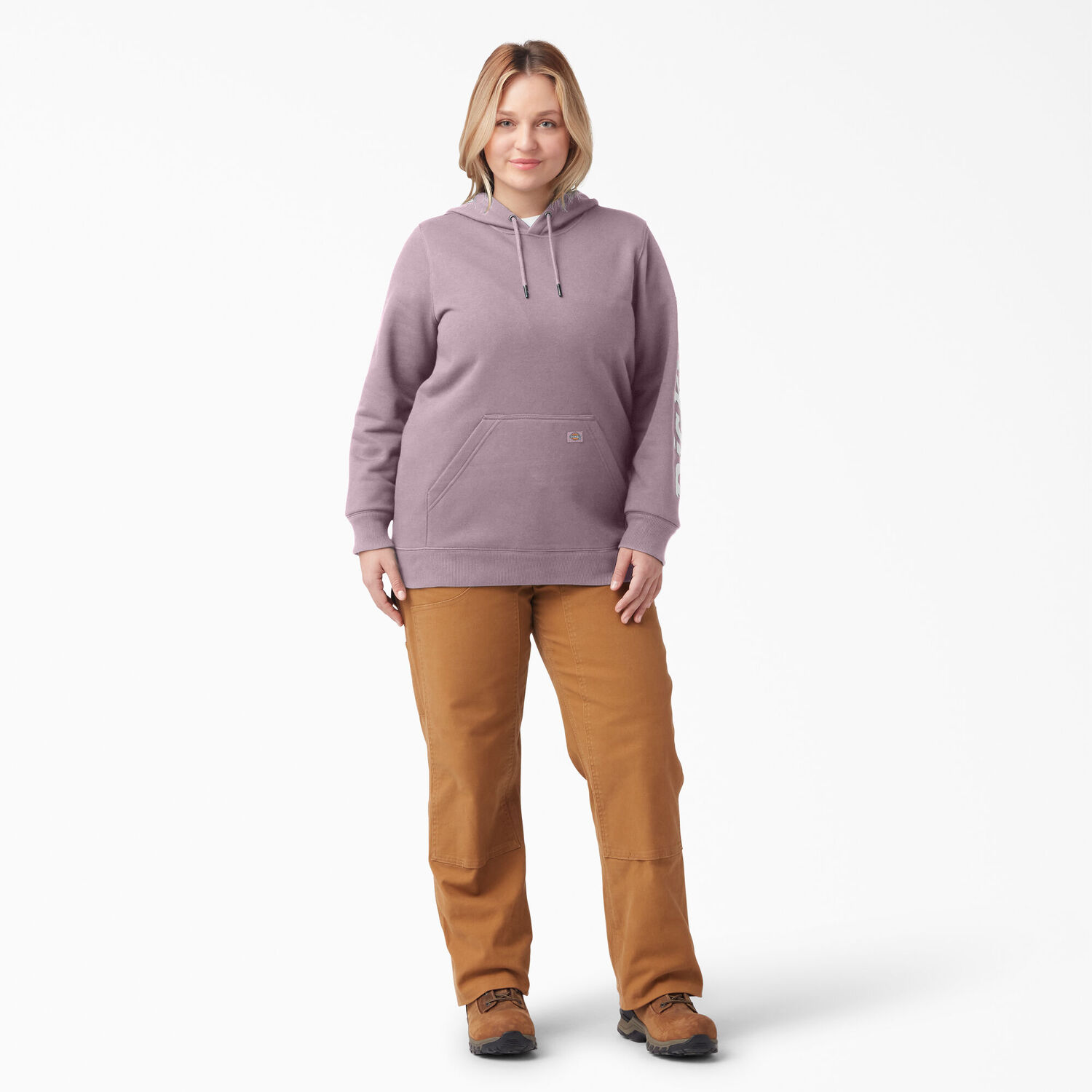 Dickies Women's Plus Water Repellent Sleeve Logo Hoodie