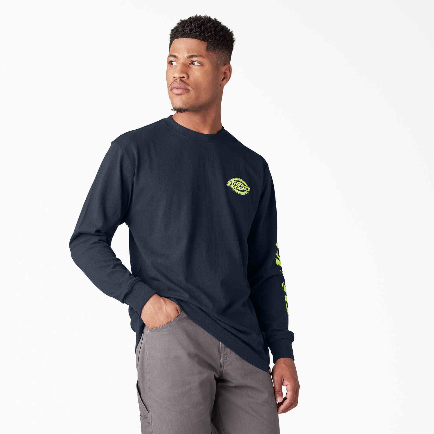 Dickies Men's Long Sleeve Heavyweight Logo T-Shirt