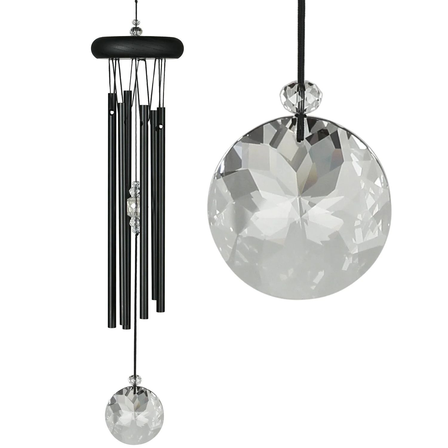 Woodstock Chimes Crystal Meditation Black Chime
