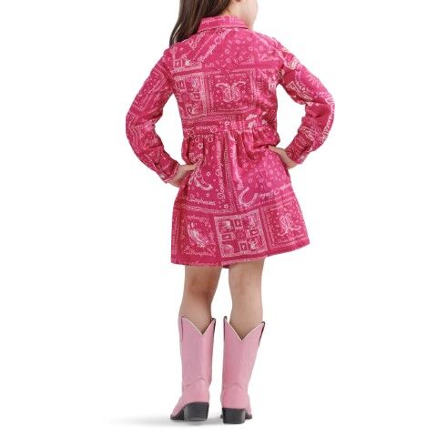 Wrangler Girl's Wrangler X Barbie Shirt Dress in Pink