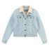 Wrangler® Women's Retro® Western Sherpa Lined Denim Button Jacket in Bleached Denim