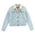 Wrangler® Women's Retro® Western Sherpa Lined Denim Button Jacket in Bleached Denim