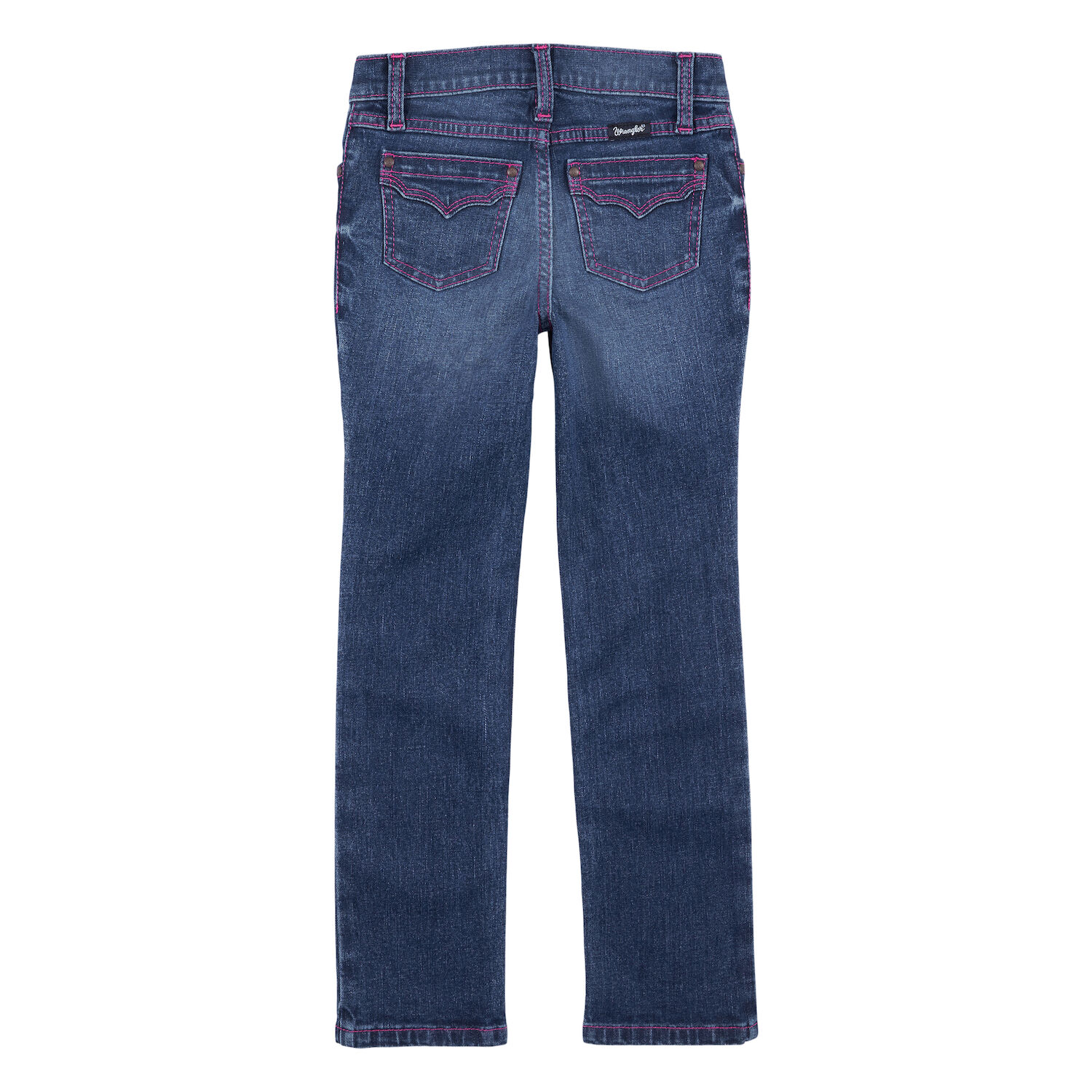 Wrangler® Western Girl's Straight Jean in Dark Denim