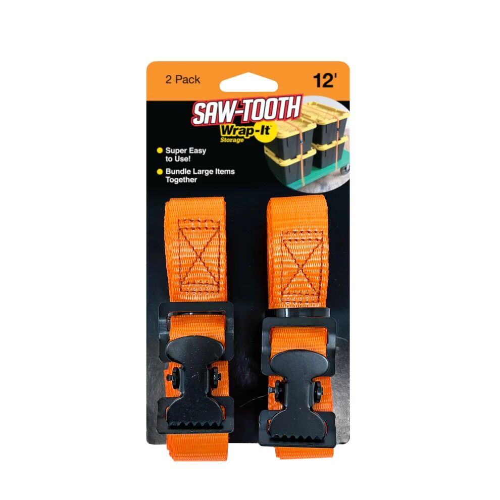 Wrap-It Saw-Tooth Strap, 1-In x 12-Ft, 2-Pk