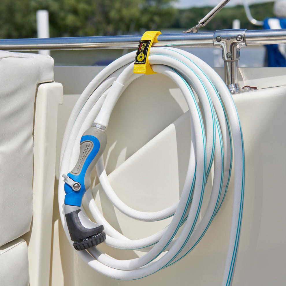 Wrap-It Quick-Straps 12-In Yellow Hook-and-Loop Strap, 3-Pk