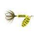 Yakima Bait Chartreuse Black Tiger Original Rooster Tail with Treble Hook, 1/6-Oz, 2-1/2-In