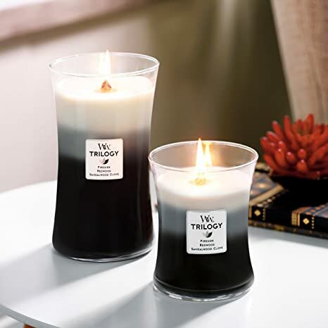 Warm Woods Trilogy Hourglass Candle, Medium