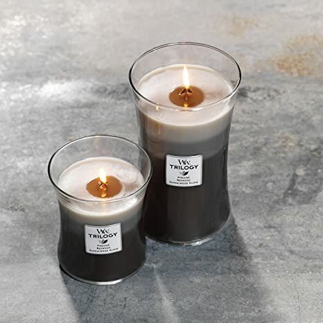 Warm Woods Trilogy Hourglass Candle, Medium