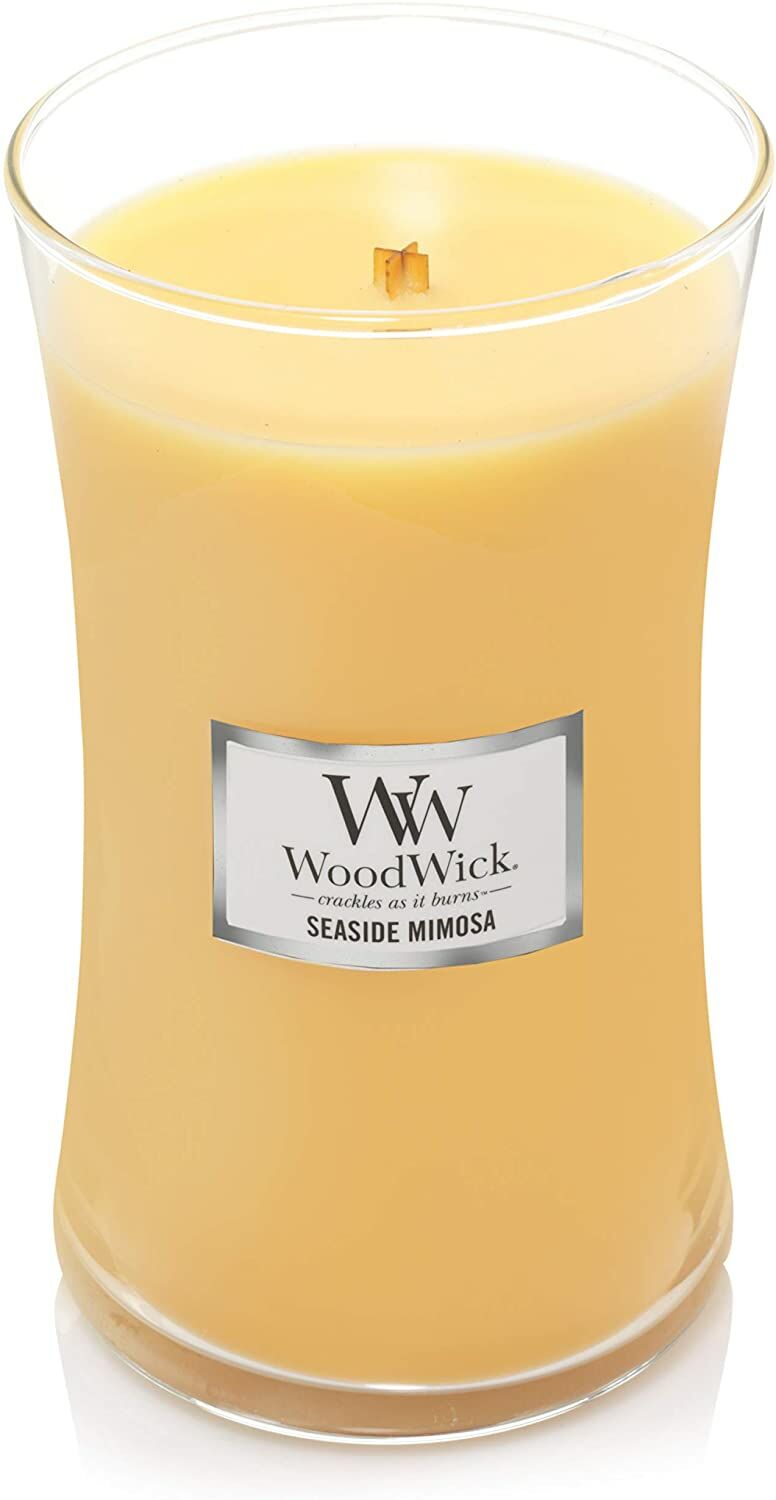 Woodwick Seaside Mimosa Candle, Yellow, Large