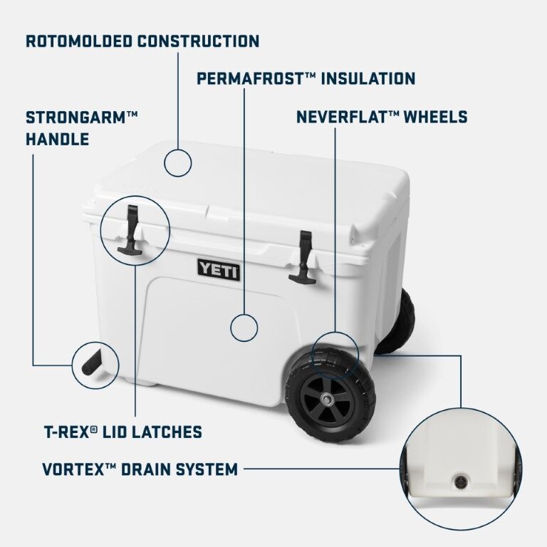 Yeti Tundra Haul White Wheeled Cooler