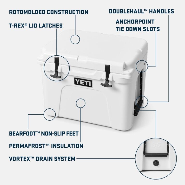 Yeti Tundra 35 White Hard Cooler