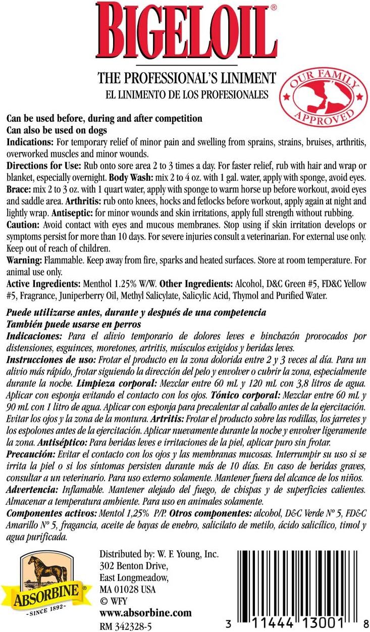 Bigeloil Horse Liniment, 128-Oz