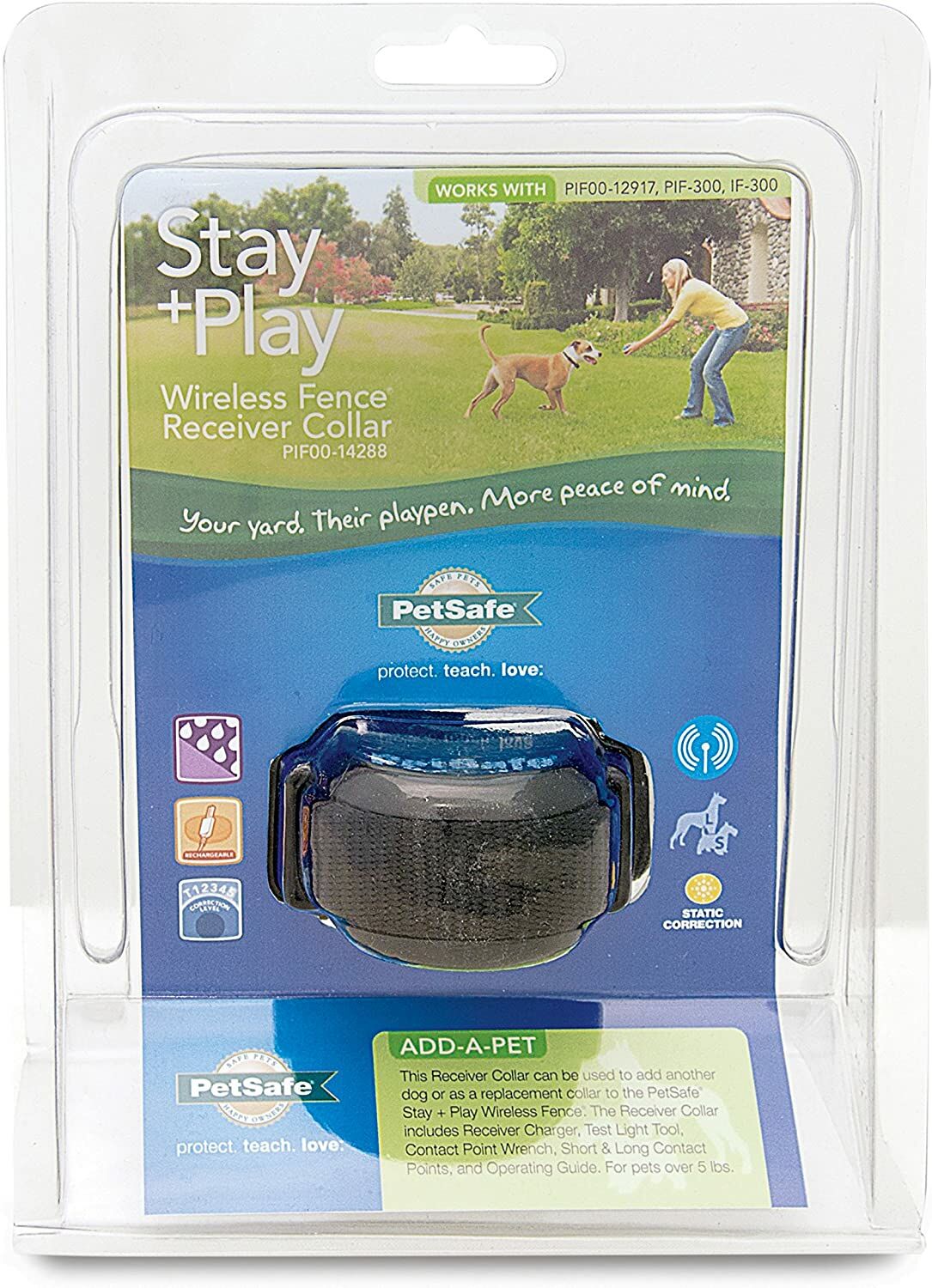 Stay & Play® Wireless Fence Rechargeable Receiver Dog Collar