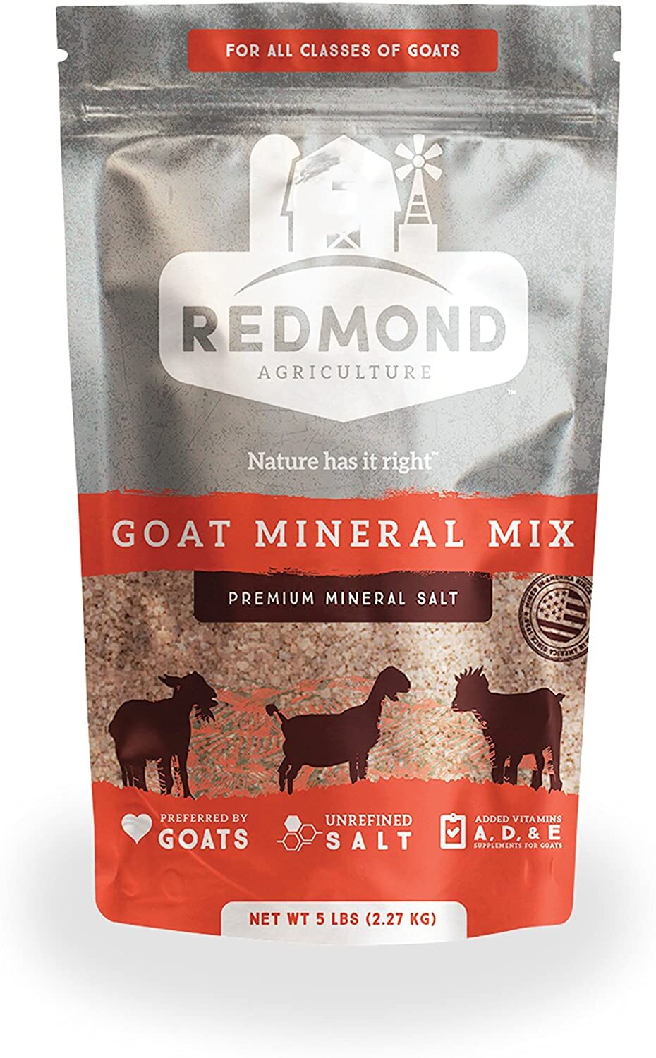 Redmond Goat Mineral Mix Premium Mineral Salt, 5-Lb Bag