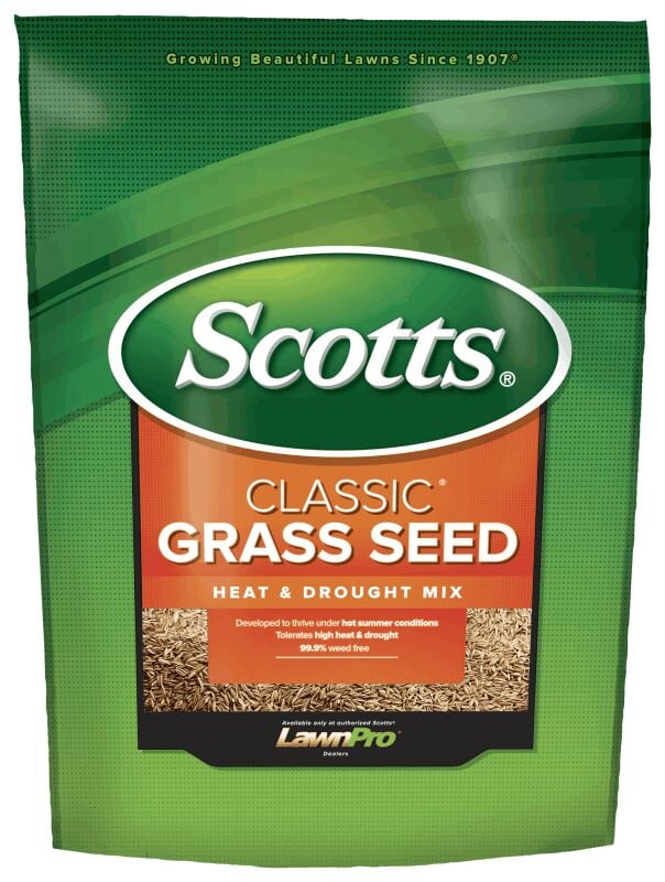 Scotts Classic Grass Seed Heat and Drought Mix, 3-lb Bag