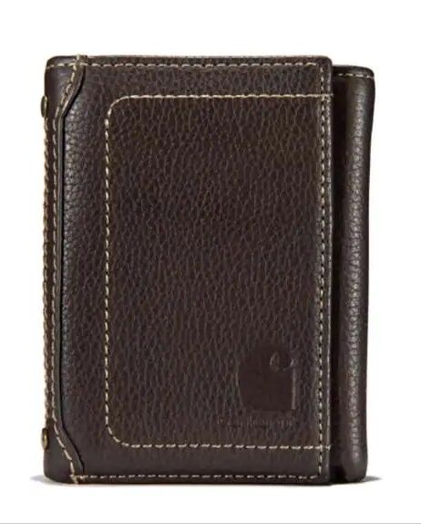 Carhartt Milled Pebble Trifold Wallet in Brown