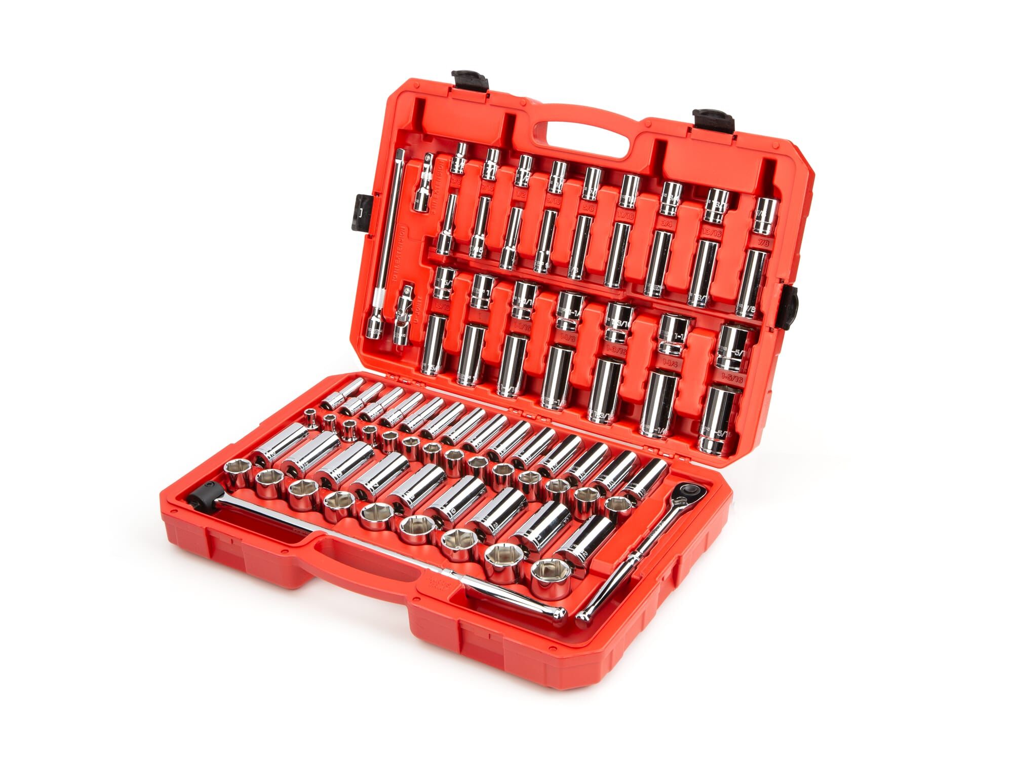 1/2-In Drive 6-Point Socket & Ratchet Set, 84-Pc