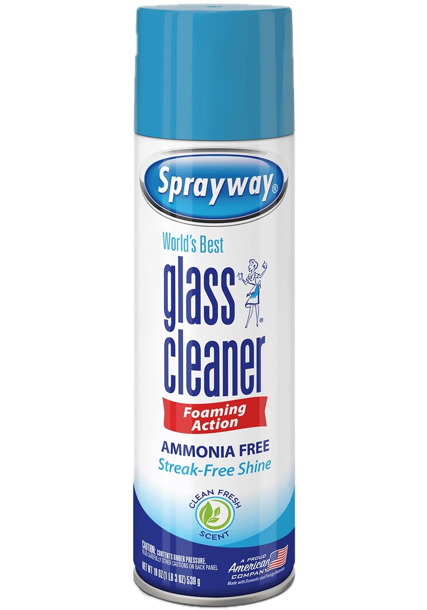 Glass Cleaner Foaming Aerosol Spray, 19-oz Can