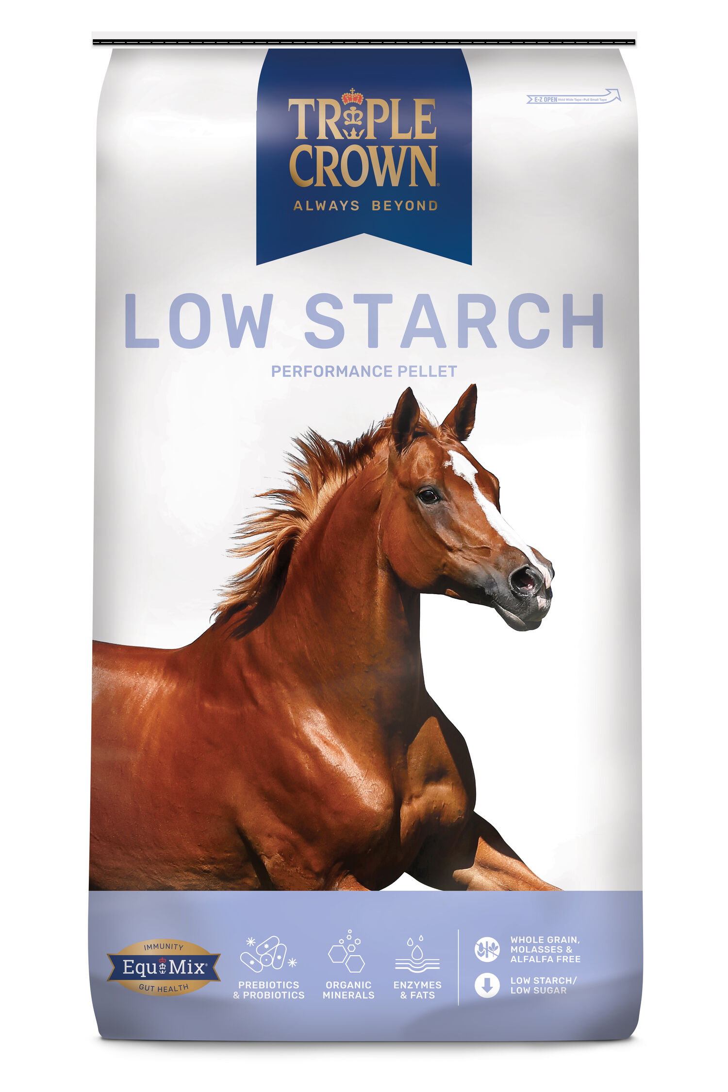 Triple Crown Low Starch Equine Feed, 50-Lb