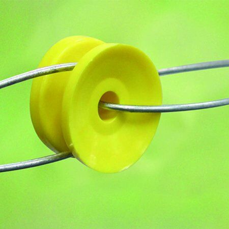 Patriot Corner Bobbin Insulator in Yellow, 10-Pk