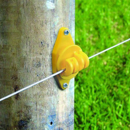 Patriot Wood Post Claw Insulator in Yellow