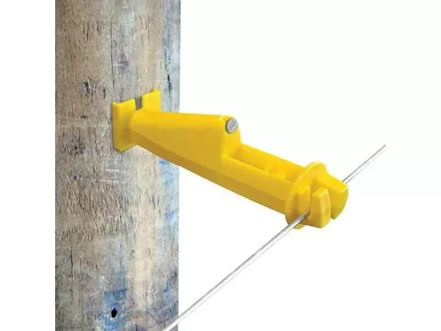 Patriot 5-In Wood Post Slant Nail Insulator in Yellow