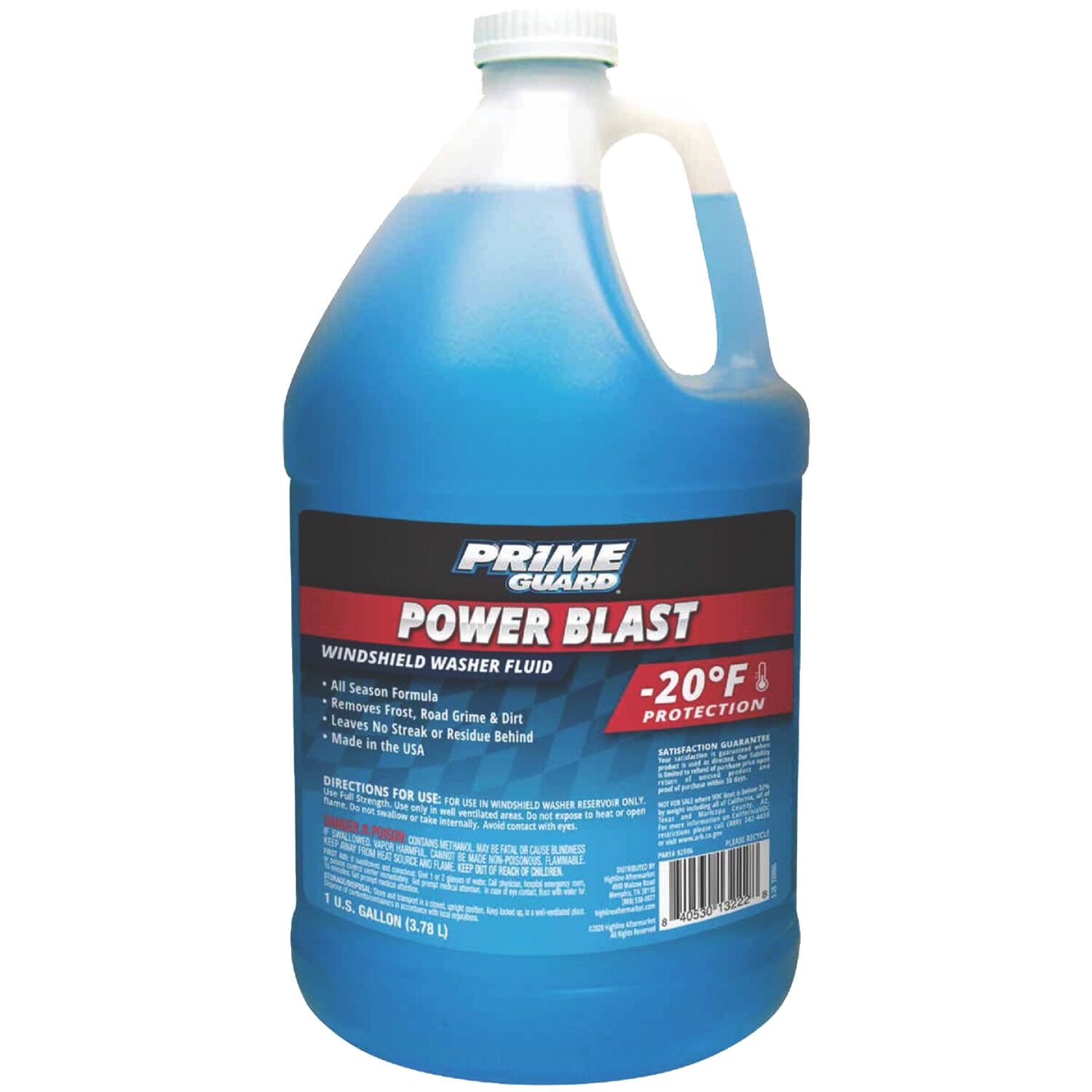 Prime Guard Power Blast -20 Windshield Washing Fluid, 1-Gal Jug