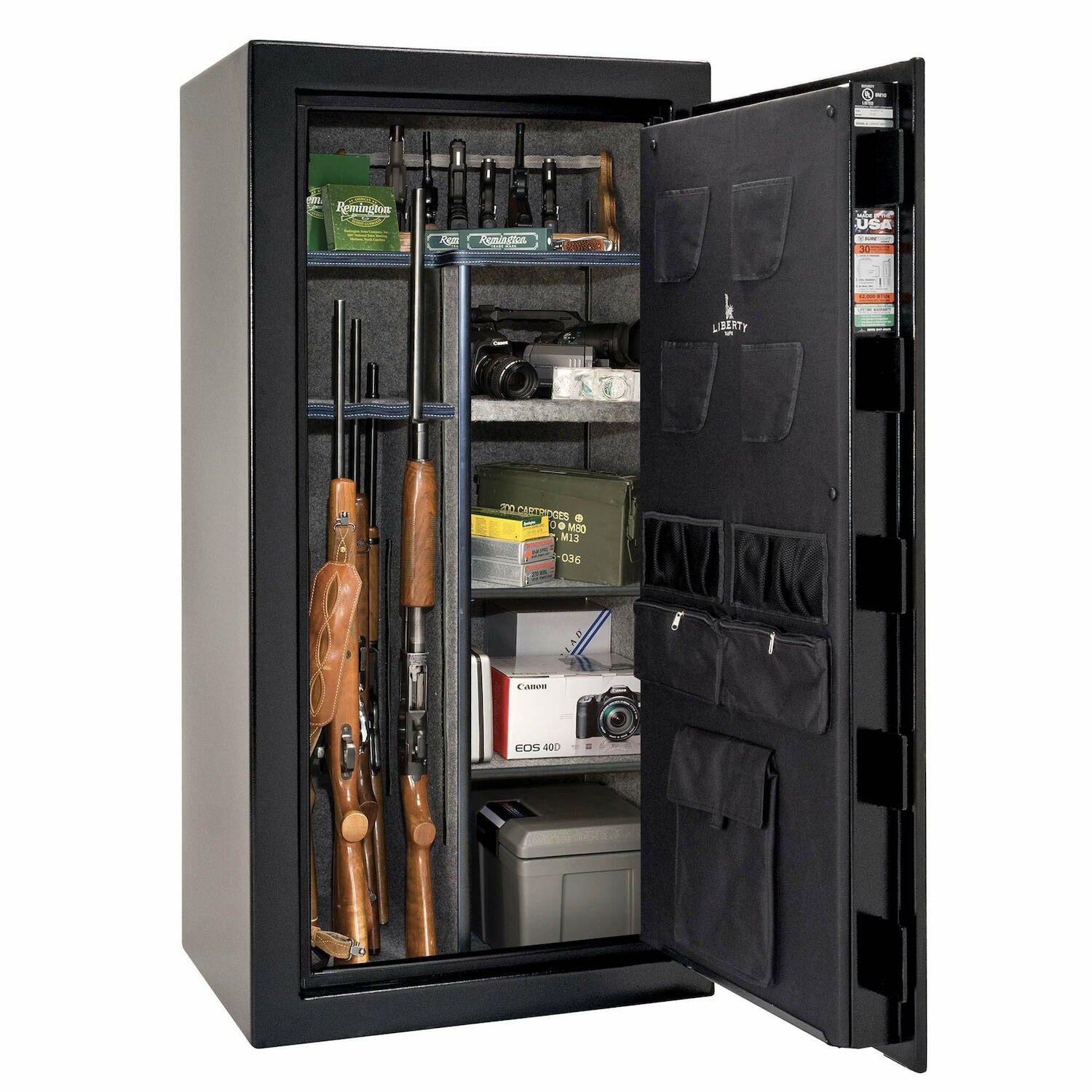 Liberty Safe Black USA 30 Gun Safe With E-Lock