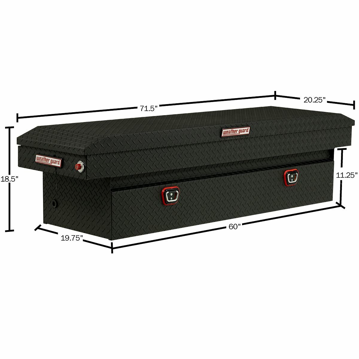 127-52-03 Full Standard Aluminum Saddle Box in Matte Black