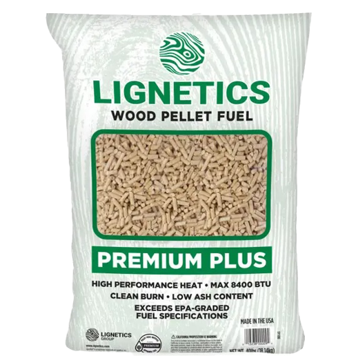 Lignetics Premium Quality Wood Fuel Pellets, 40 lb