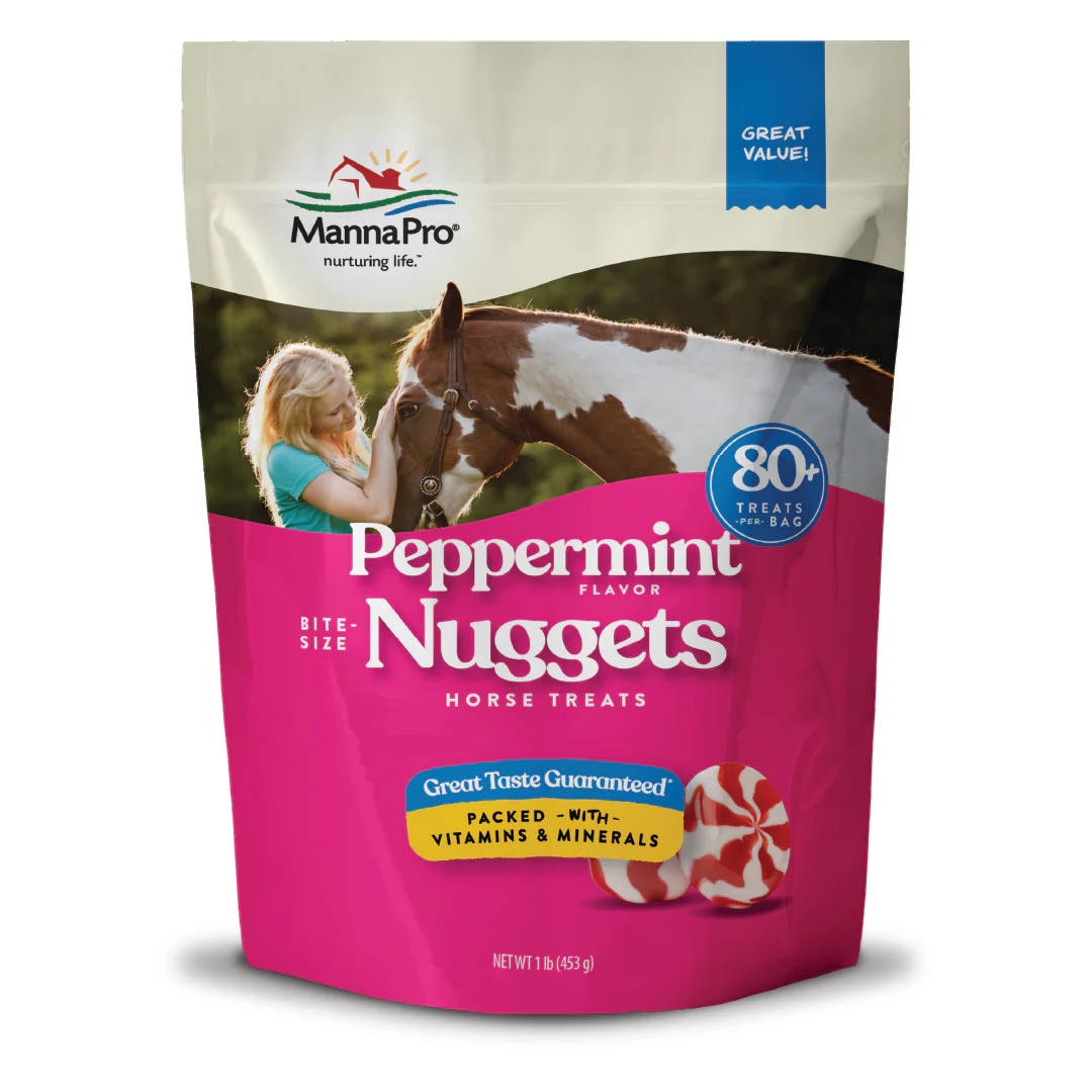 Manna Pro Bite-Size Peppermint Nuggets Horse Treats, 1-Lb